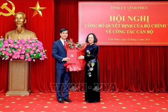 Đồng chí Dương Văn An giữ chức Bí thư Tỉnh ủy Vĩnh Phúc nhiệm kỳ 2020 - 2025