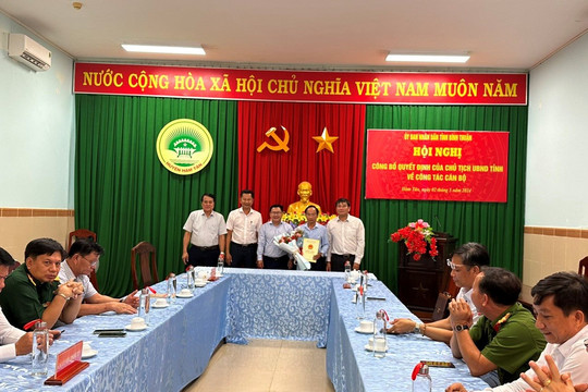  Ông Nguyễn Văn Ty được bổ nhiệm giữ chức Phó Chủ tịch UBND huyện Hàm Tân