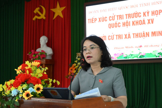  Cử tri xã Thuận Minh: 
Kiến nghị nhiều vấn đề liên quan đến chế độ người có công
