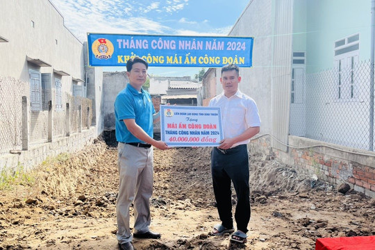 Tuy Phong: Khởi công nhà “Mái ấm công đoàn” cho đoàn viên
