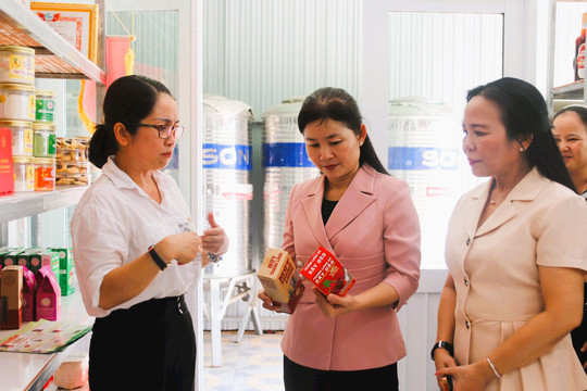 Phó Chủ tịch Hội LHPN Việt Nam thăm Hợp tác xã thanh long sạch Hòa Lệ