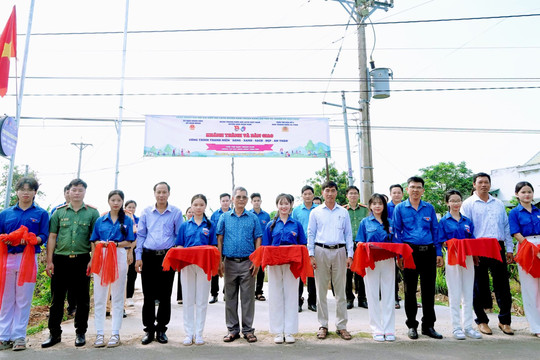 Hàm Thuận Nam: 
Khánh thành tuyến đường kiểu mẫu “Sáng - xanh - sạch - đẹp - an toàn” 