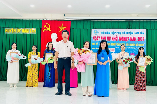 Hàm Tân:
 Cuộc thi “Phụ nữ khởi nghiệp sáng tạo và chuyển đổi xanh” năm 2024