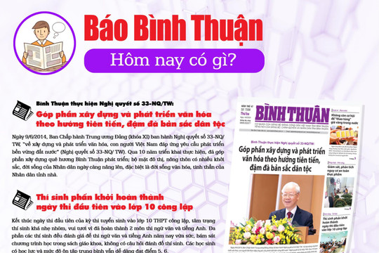 Kính mời độc giả đón đọc báo in Bình Thuận hôm nay (4/6)