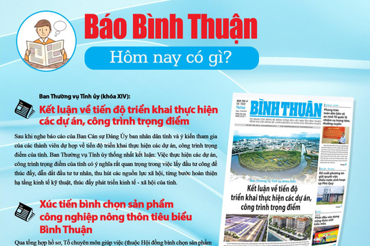 Kính mời độc giả đón đọc báo in Bình Thuận hôm nay (10/6)