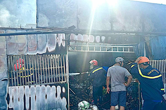 Cửa hàng tạp hóa ở La Gi xảy ra cháy