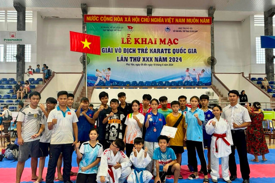 Bình Thuận đoạt 8 huy chương tại Giải vô địch trẻ Karate quốc gia