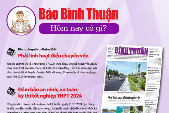 Kính mời độc giả đón đọc báo in Bình Thuận hôm nay (25/6)