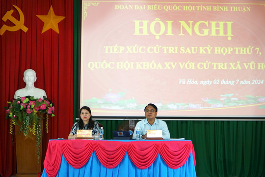Đại biểu Quốc hội tiếp xúc cử tri xã Vũ Hòa