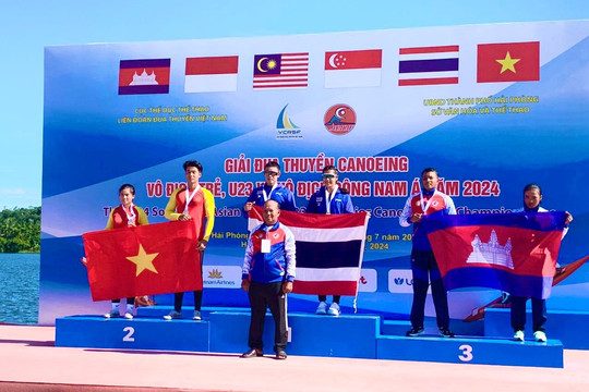 
Võ Hùng Thái đạt huy chương bạc đua thuyền Đông Nam Á