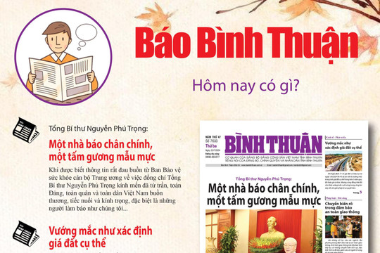 Kính mời độc giả đón đọc báo in Bình Thuận hôm nay (23/7)