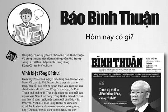 Kính mời độc giả đón đọc báo in Bình Thuận hôm nay (25/7)