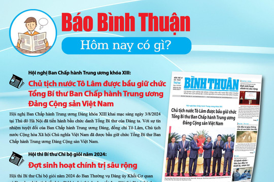 Kính mời độc giả đón đọc báo in Bình Thuận hôm nay (5/8)