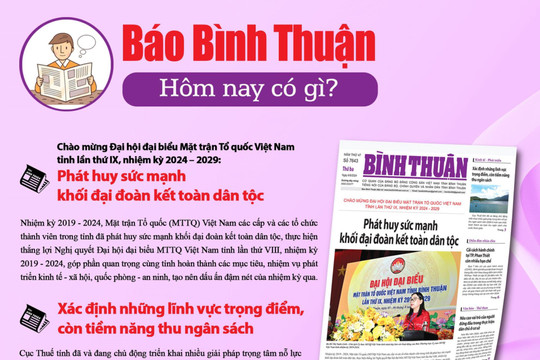 Kính mời độc giả đón đọc báo in Bình Thuận hôm nay (6/8)