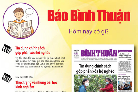 Kính mời độc giả đón đọc báo in Bình Thuận hôm nay (13/8)