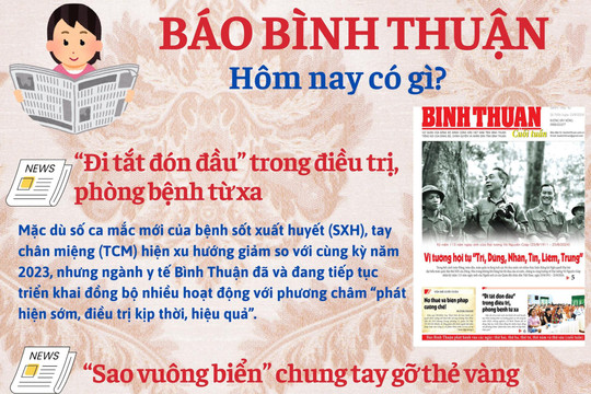 Kính mời độc giả đón đọc báo in Bình Thuận hôm nay (23/8)