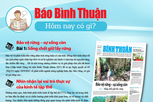 Kính mời độc giả đón đọc báo in Bình Thuận hôm nay (26/8)