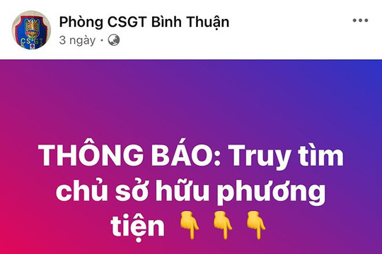 Tìm được xe đã mất nhờ thông báo trên mạng xã hội