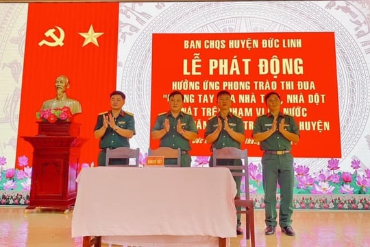 LLVT huyện Đức Linh: Hưởng ứng phong trào chung tay xóa nhà tạm, nhà dột nát