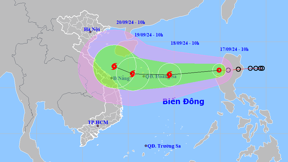 Áp thấp nhiệt đới giật cấp 9 đã tiến vào Bắc Biển Đông