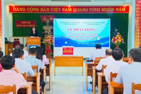 Ngành giáo dục Bình Thuận phát động ủng hộ đồng bào miền Bắc bị thiệt hại do bão số 3