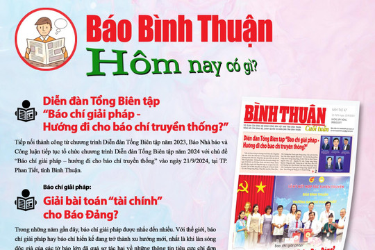 Kính mời độc giả đón đọc báo in Bình Thuận hôm nay (20/9)