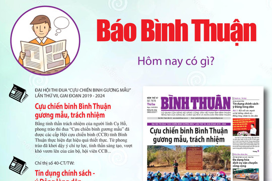 Kính mời độc giả đón đọc báo in Bình Thuận hôm nay (24/9)