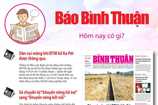 Kính mời độc giả đón đọc báo in Bình Thuận hôm nay (25/9)