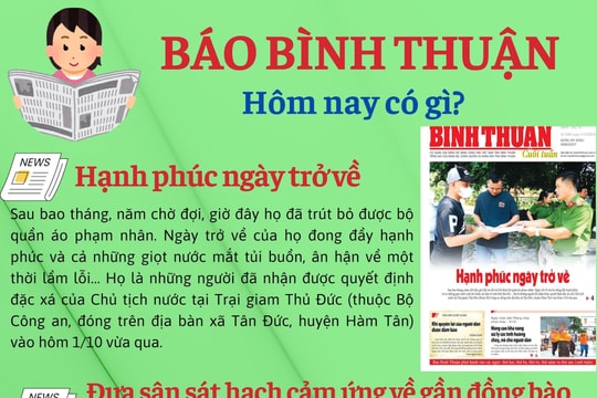 Kính mời độc giả đón đọc báo in Bình Thuận hôm nay (4/10)