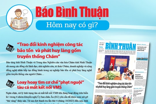 Kính mời độc giả đón đọc báo in Bình Thuận hôm nay (7/10)