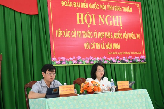 Đại biểu Quốc hội tỉnh tiếp xúc cử tri xã Hàm Minh