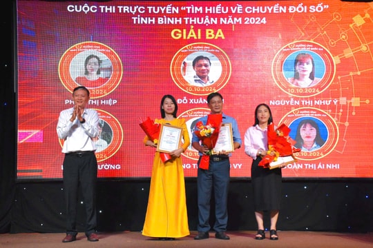 Trao giải cuộc thi trực tuyến “Tìm hiểu về chuyển đổi số” 