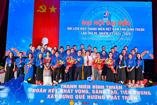 Anh Thái Thành Bi tái đắc cử Chủ tịch Hội Liên hiệp thanh niên Việt Nam tỉnh Bình Thuận, nhiệm kỳ 2024 - 2029