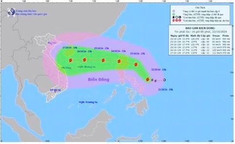 Công điện về ứng phó với cơn bão TRAMI gần Biển Đông