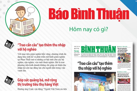 Kính mời độc giả đón đọc báo in Bình Thuận hôm nay (7/11)