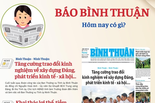 Kính mời độc giả đón đọc báo in Bình Thuận hôm nay (11/11)