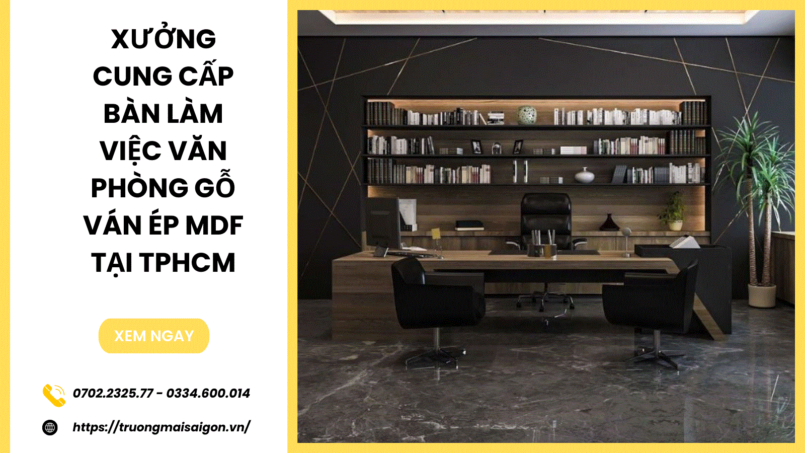 ‏15+ Mẫu bàn văn phòng gỗ ép MDF cao cấp tại TP. HCM‏