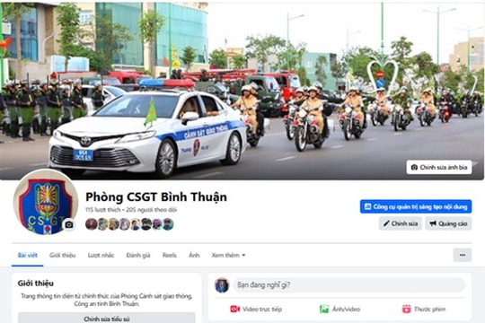 Cảnh báo tài khoản Facebook giả mạo Phòng CSGT Công an tỉnh Bình Thuận