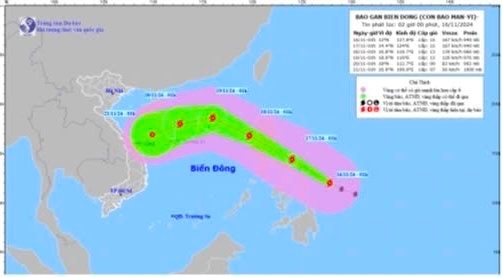 Công điện về việc ứng phó với siêu bão MAN-YI gần biển Đông