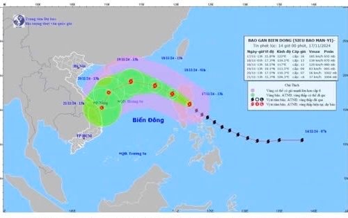 Bình Thuận chủ động ứng phó với siêu bão MAN-YI gần biển Đông