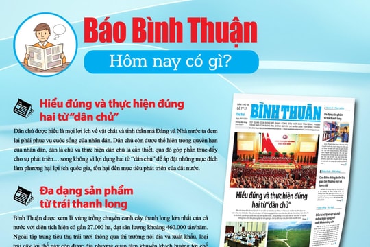 Kính mời độc giả đón đọc báo in Bình Thuận hôm nay (18/11)