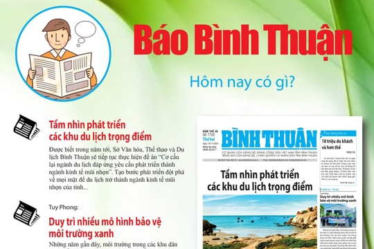 Kính mời độc giả đón đọc báo in Bình Thuận hôm nay (25/11)