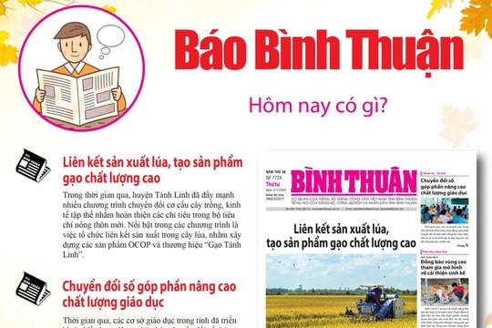 Kính mời độc giả đón đọc báo in Bình Thuận hôm nay (27/11)