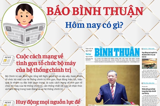 Kính mời độc giả đón đọc báo in Bình Thuận hôm nay (2/12)