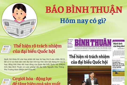 Kính mời độc giả đón đọc báo in Bình Thuận hôm nay (3/12)