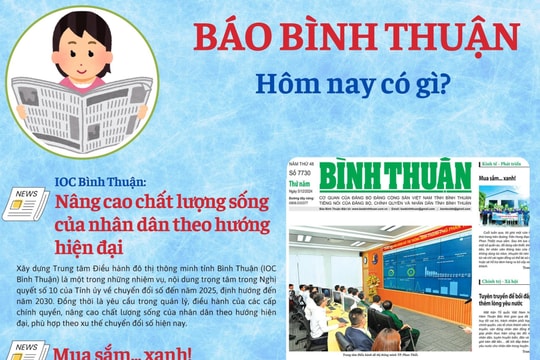 Kính mời độc giả đón đọc báo in Bình Thuận hôm nay (5/12)