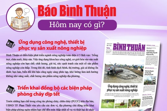 Kính mời độc giả đón đọc báo in Bình Thuận hôm nay (10/12)