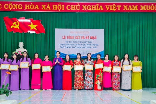 
116 giáo viên đạt danh hiệu giáo viên dạy giỏi cấp thành phố Phan Thiết