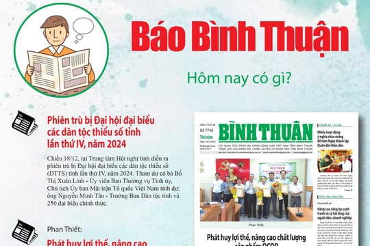 Kính mời độc giả đón đọc báo in Bình Thuận hôm nay (19/12)