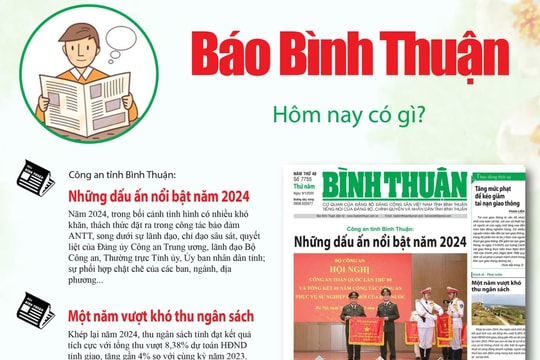 Kính mời độc giả đón đọc báo in Bình Thuận hôm nay (9/1)